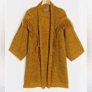 Anthropologie Stevie Knit Fringed Kimono